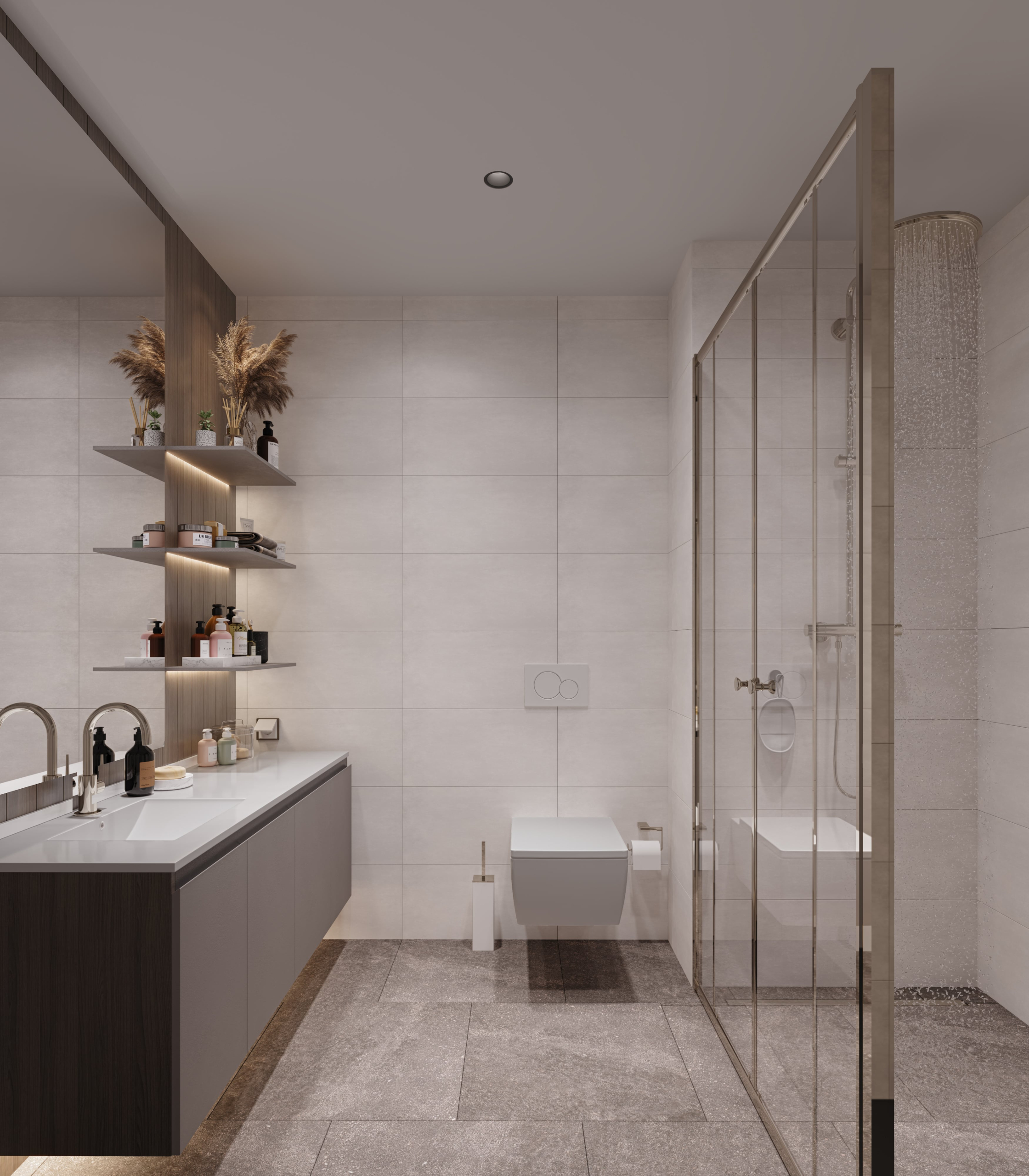 Fine marbles and cermaic used in wet areas such as toilets and kitchens in Arkatlie Evler