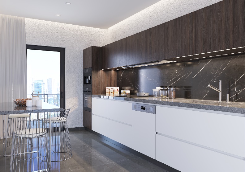 Seperate Kitchen interior design in Otto Atasehir project